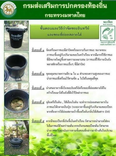 ขั้นตอนและวิธีกำจัดขยะอินทรีย์และขยะที่ย่อยสลายได้